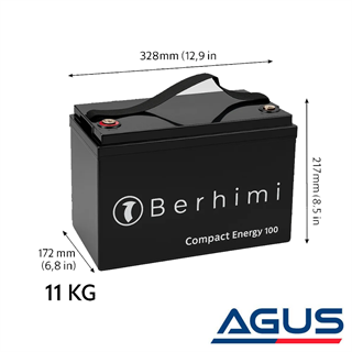 Berhimi 12V Lifepo4 100Ah Smart Lityum Akü 