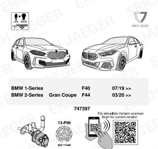 BMW 1-Serisi 2018-2024 F40 Römork Tesisatı 13P