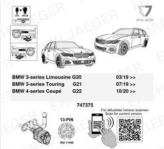 BMW 3-Serisi G20/21 2019-Römork Tesisatı 13P