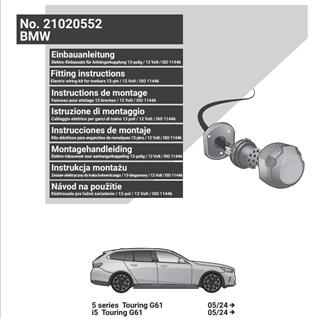 Bmw 5-Serisi - i5 G60/G61 2023- Römork Tesisatı 13P