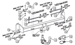 Bmw 5-Serisi Sökülebilir Çeki Demiri F10/F11 2010-2017 Sedan,Stationwagon