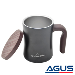 Campout Çift Katmanlı Termos Kupa 350 ML Siyah