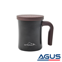 Campout Çift Katmanlı Termos Kupa 350 ML Siyah