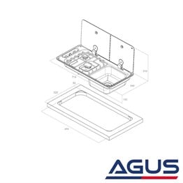 CAN Çift Gözlü Ayrık Cam Kapaklı Kombinasyonlu Ocak