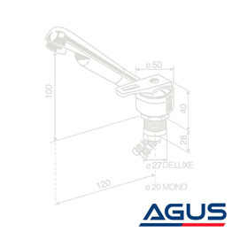 Ceramik De Luxe  Plastik Sıcak/Soğuk Su Katlanır Musluk Micro-Switch 27mm