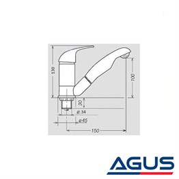 Karavan Ceramik Kama Sıcak/Soğuk Musluk Duett Micro-Switch