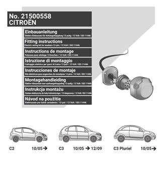 CITROEN C3 2005-2009 Römork Tesisatı 13P