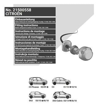 CITROEN C3 2010-2016 Römork Tesisatı 13P