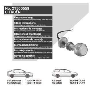 CITROEN C5 2004-2008 Römork Tesisatı 13P