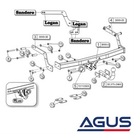 DACIA Sandero Stepway Çeki Demiri 2013-2020