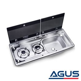 Dometic MO 9722R Kombinasyonlu Çift Gözlü Ocak&Eviye