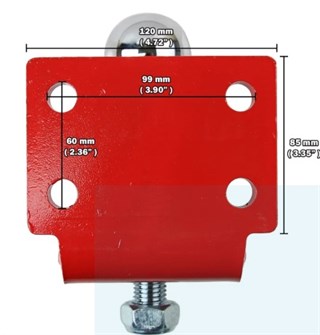 Dört Civatalı Çift Amaçlı Pimli Çeki Demiri Topuzu 50 mm