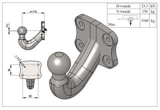 Dört Civatalı Flaşlı Topuz 50 mm E Belgeli