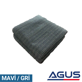 Ekstra Kalın Nefes Alabilen Zemin Halısı 250x400 cm 3,2 Kg Mavi/Gri