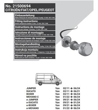 PEUGEOT Boxer 2024- Römork Tesisatı 13P