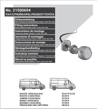 PEUGEOT Boxer 2024- Römork Tesisatı 13P