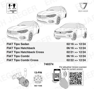 FIAT Egea 2016-2024 Römork Tesisatı 13P