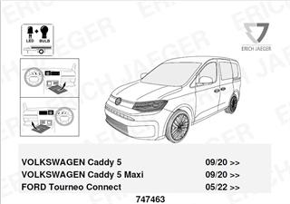VOLKSWAGEN Caddy 2020- Römork Tesisatı 13P