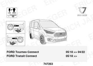 FORD Tourneo/Transit Connect 2022- Römork Tesisatı 13P
