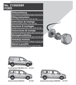 FORD Tourneo/Transit Connect 2022- Römork Tesisatı 13P