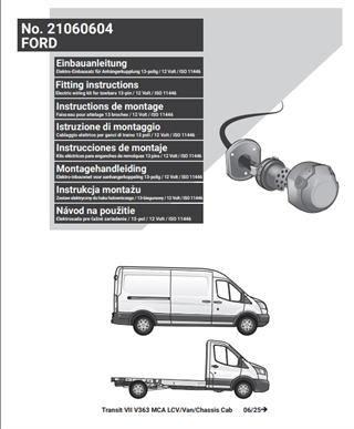 FORD Transit 2025- Römork Tesisatı 13P