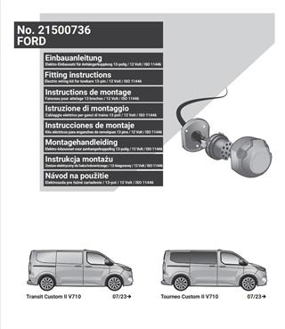 FORD Transit/Tourneo Custom 2023- Römork Tesisatı 13P