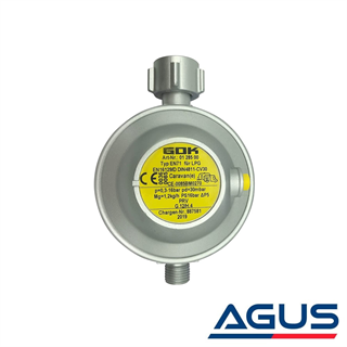 GOK EN71 Karavan Basınç Regülatörü Dedantör & Gaz Hortumu 30 mbar G12