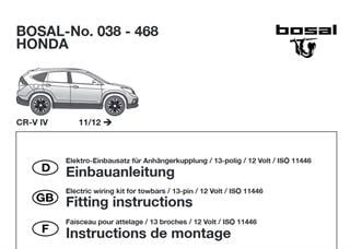 HONDA CR-V 2012-2018 Römork Tesisatı 13P