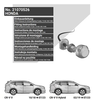 HONDA CR-V 2018-2023 Römork Tesisatı 13P