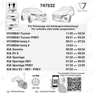 HYUNDAI Ioniq 5 2021-2024 Römork Tesisatı 13P