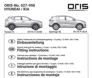 HYUNDAI Tucson 2015-2020 Römork Tesisatı 13P