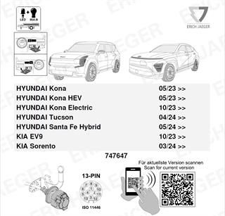 HYUNDAI Tucson 2024- Römork Tesisatı 13P