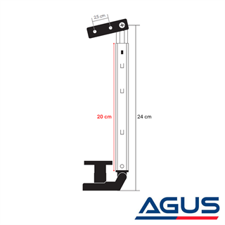 İthal Karavan Cam & Pencere Kolu Sağ 23 cm Model 3 20 cm