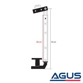 İthal Karavan Cam & Pencere Kolu Sağ  Model 5 25 cm