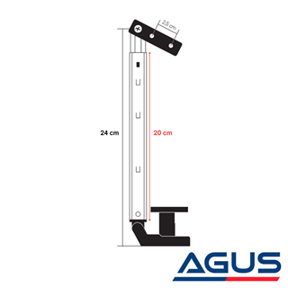 İthal Karavan Cam & Pencere Kolu Sol  Model 4 20 cm
