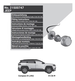JEEP Compass 2025- Römork Tesisatı 13P