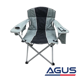 Kamp Sandalyesi Buz Çantalı Siyah Gri