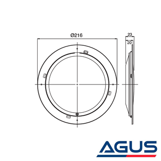 Karavan 12V LED Tavan Lambası ⌀216mm