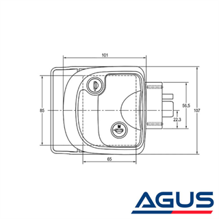 Karavan Anahtarlı Kapı Kilidi Siyah