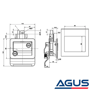 Karavan Çift Kilitli Kapı Kilidi Krom