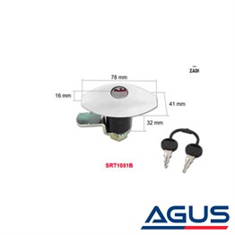 Karavan Kapı Kilidi Beyaz 76x41mm