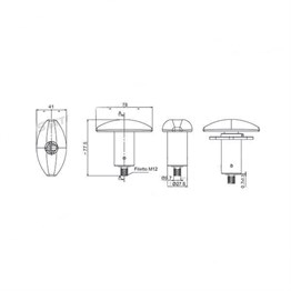 Karavan Kapı Kilidi Siyah 76x41mm