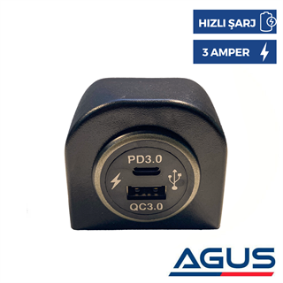 Karavan & Marin 12V Usb-Type C Hızlı Şarj Soket