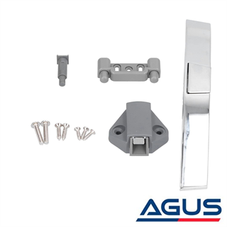 Karavan Oval Krom Bas-Çek Mobilya Kilidi 