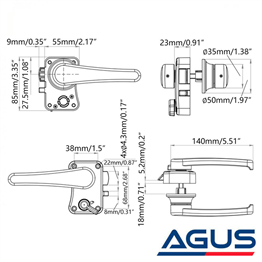 Karavan & Tekne Banyo Kapı Kilidi ve Kolu