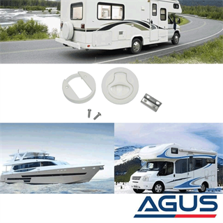 Karavan & Tekne Banyo ve Mobilya Kilidi Beyaz ⌀ 60mm 