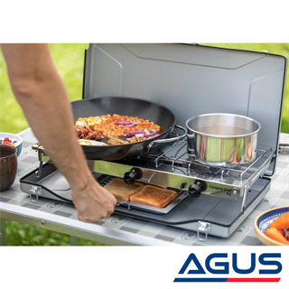 Katlanır Çift Gözlü Karavan Gazlı Ocak ve Izgara BBQ