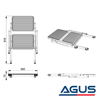 Katlanır İki Adım Karavan Basamağı