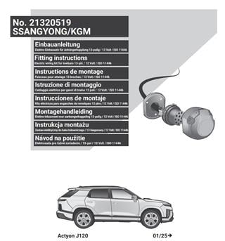 KG Mobility Actyon 2025- Römork Tesisatı 13P