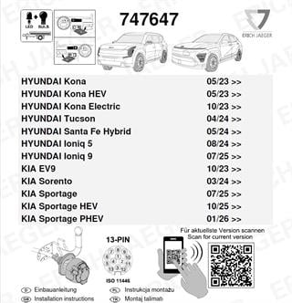 KIA Sportage 2025- Römork Tesisatı 13P